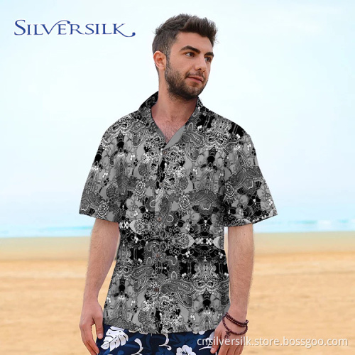 Summer Mens XXXXL Short Sleeve Shirt Printed Custom